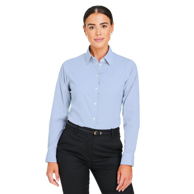 Buy Devon & Jones DG537W Crownlux Performance Ladies Microstripe Shirt | ApparelChoice.ca