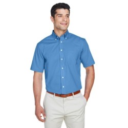 Buy Devon & Jones D620S Men's Crown Woven Collection Solid Broadcloth Short-Sleeve Shirt | ApparelChoice.ca