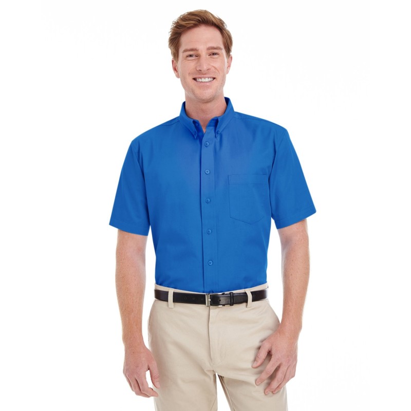 Buy Harriton M582 Men's Foundation 100% Cotton Short-Sleeve Twill Shirt with Teflon | ApparelChoice.ca