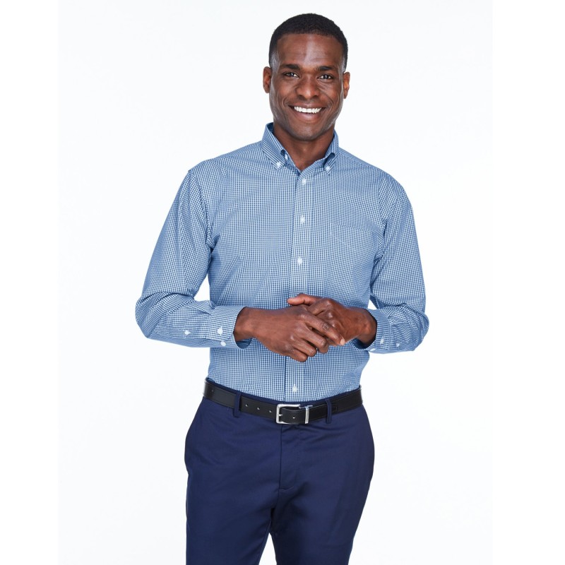 Buy Devon & Jones D640 Men's Crown Collection Gingham Check Woven Shirt | ApparelChoice.ca