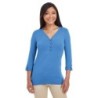 Buy Devon & Jones DP186W Ladies Perfect Fit Y-Placket Convertible Sleeve Knit Top | ApparelChoice.ca
