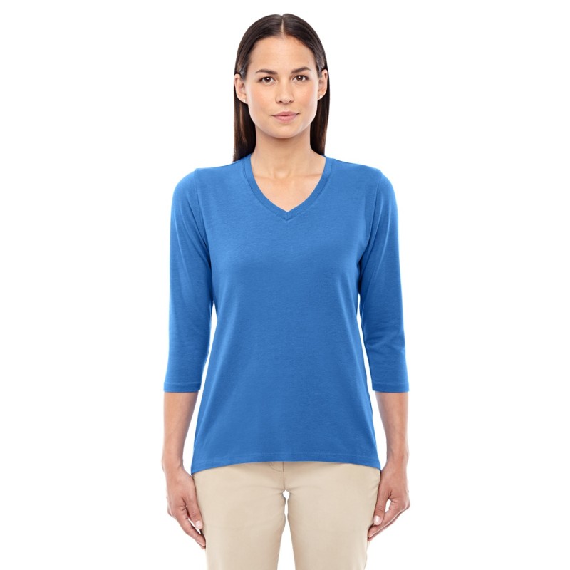 Buy Devon & Jones DP184W Ladies Perfect Fit Bracelet-Length V-Neck Top | ApparelChoice.ca