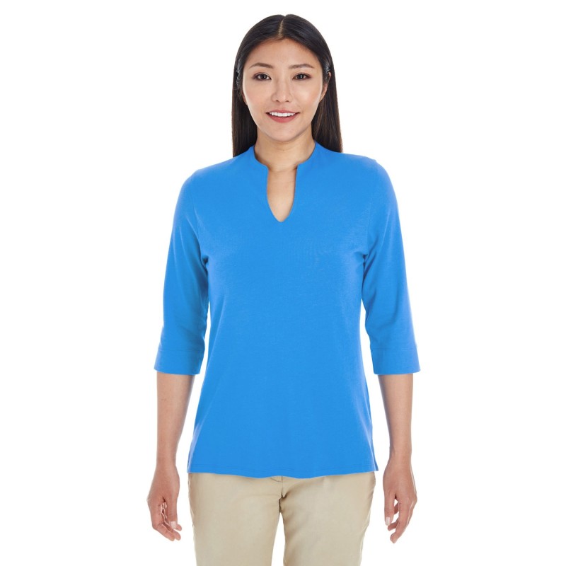 Buy Devon & Jones DP188W Ladies Perfect Fit Tailored Open Neckline Top | ApparelChoice.ca