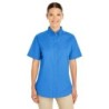 Buy Harriton M582W Ladies Foundation 100% Cotton Short-Sleeve Twill Shirt with Teflon | ApparelChoice.ca