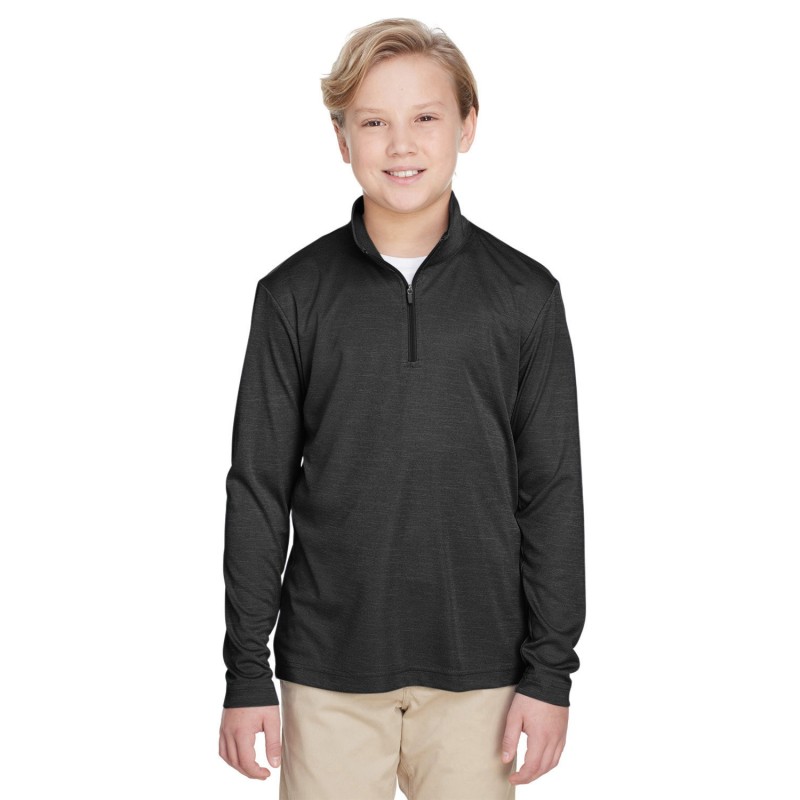 Buy Team 365 TT31HY Youth Zone Sonic Heather Performance Quarter-Zip | ApparelChoice.ca