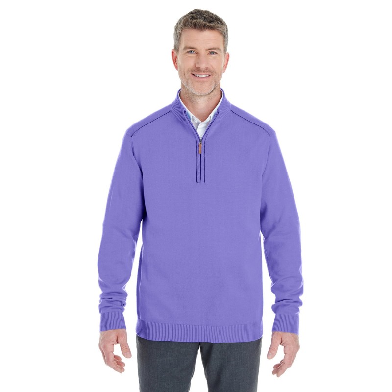 Buy Devon & Jones DG478 Men's Manchester Fully-Fashioned Quarter-Zip Sweater | ApparelChoice.ca