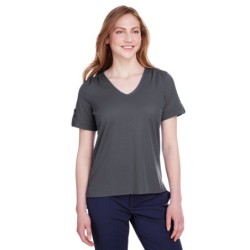 Buy Devon & Jones DG20WB CrownLux Performance Ladies Plaited Rolled-Sleeve Top | ApparelChoice.ca