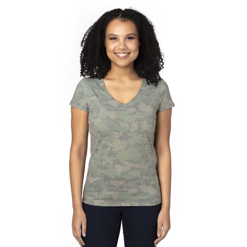 Buy Threadfast 200RV Ladies Ultimate CVC V-Neck T-Shirt | ApparelChoice.ca