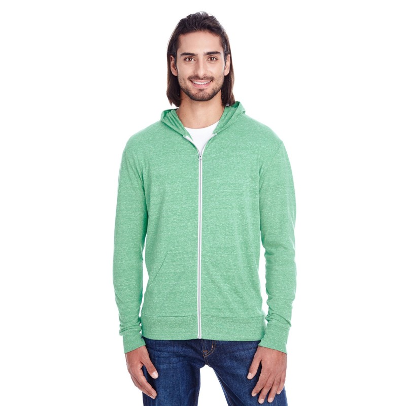 Buy Threadfast 302Z Unisex Triblend Full-Zip Light Hoodie | ApparelChoice.ca