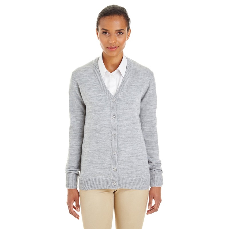 Buy Harriton M425W Ladies Pilbloc V-Neck Button Cardigan Sweater | ApparelChoice.ca