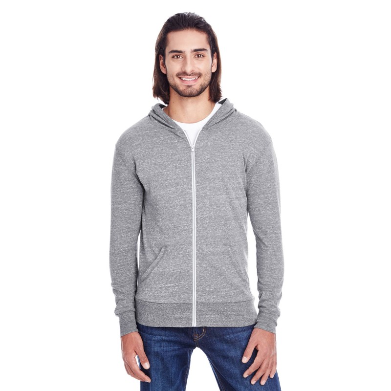Buy Threadfast 302Z Unisex Triblend Full-Zip Light Hoodie | ApparelChoice.ca