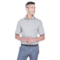 Buy Devon & Jones D140 Men's Tipped Perfect Pima Interlock Polo | ApparelChoice.ca