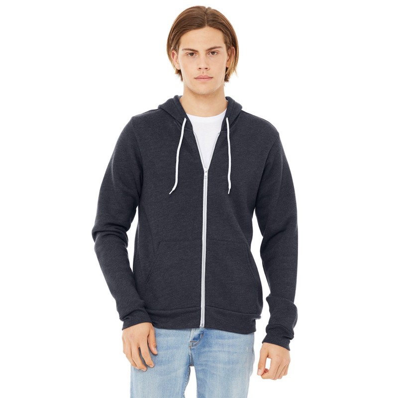 Buy Bella + Canvas 3739 Unisex Sponge Fleece Full-Zip Hooded Sweatshirt | ApparelChoice.ca