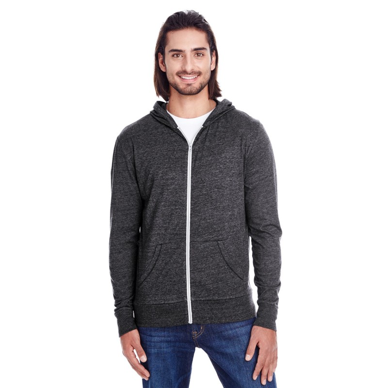Buy Threadfast 302Z Unisex Triblend Full-Zip Light Hoodie | ApparelChoice.ca