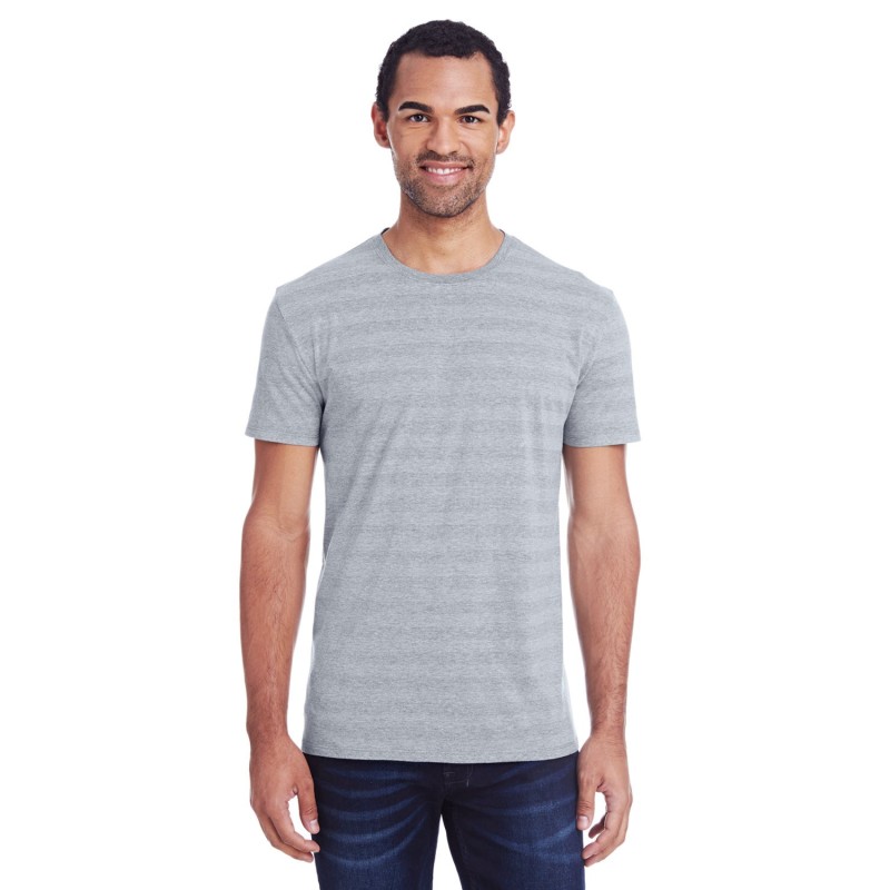 Buy Threadfast 152A Men's Invisible Stripe Short-Sleeve T-Shirt | ApparelChoice.ca
