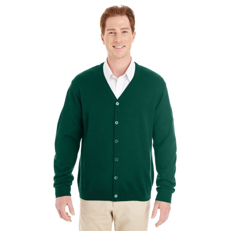 Buy Harriton M425 Men's Pilbloc V-Neck Button Cardigan Sweater | ApparelChoice.ca