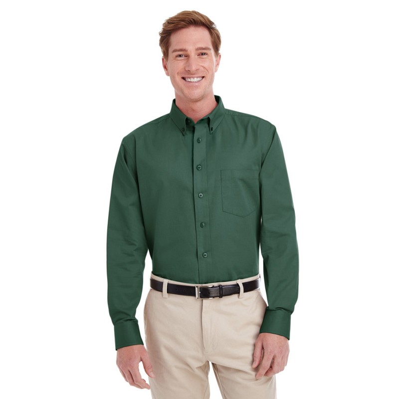 Buy Harriton M581 Men's Foundation 100% Cotton Long-Sleeve Twill Shirt with Teflon | ApparelChoice.ca