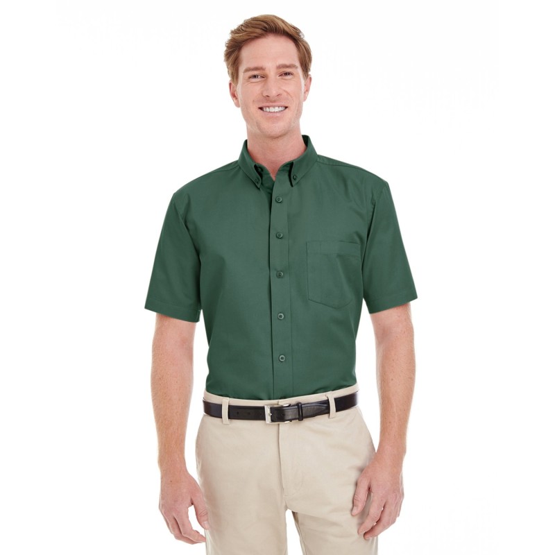 Buy Harriton M582 Men's Foundation 100% Cotton Short-Sleeve Twill Shirt with Teflon | ApparelChoice.ca