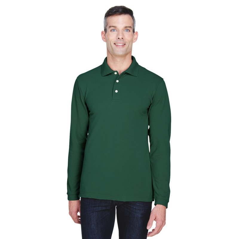 Buy Harriton M265L Men's Easy Blend Long-Sleeve Polo | ApparelChoice.ca