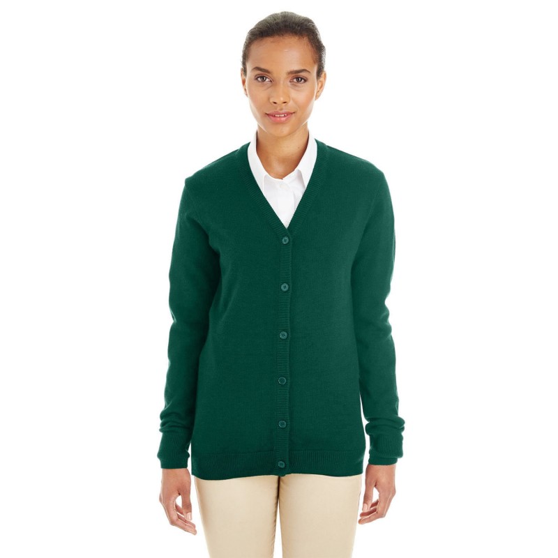 Buy Harriton M425W Ladies Pilbloc V-Neck Button Cardigan Sweater | ApparelChoice.ca