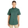 Buy Harriton M582W Ladies Foundation 100% Cotton Short-Sleeve Twill Shirt with Teflon | ApparelChoice.ca