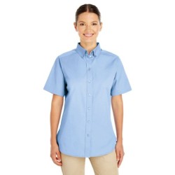 Buy Harriton M582W Ladies Foundation 100% Cotton Short-Sleeve Twill Shirt with Teflon | ApparelChoice.ca