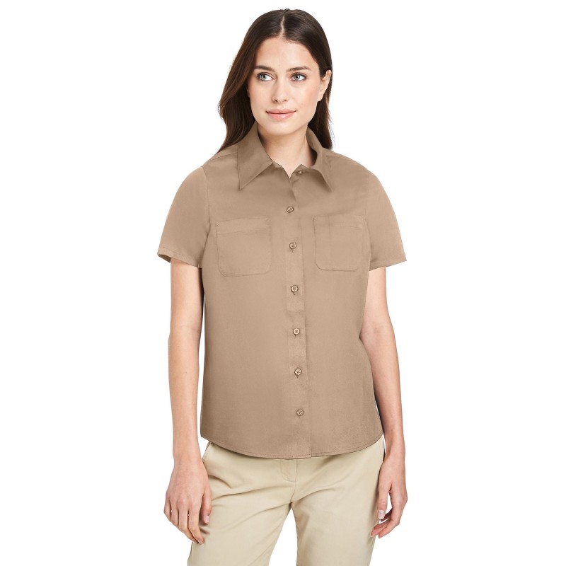 Buy Harriton M585W Ladies Advantage IL Short-Sleeve Work Shirt | ApparelChoice.ca