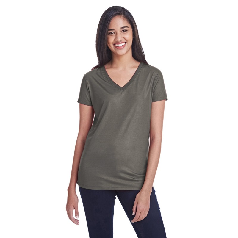 Buy Threadfast 240RV Ladies Liquid Jersey V-Neck T-Shirt | ApparelChoice.ca