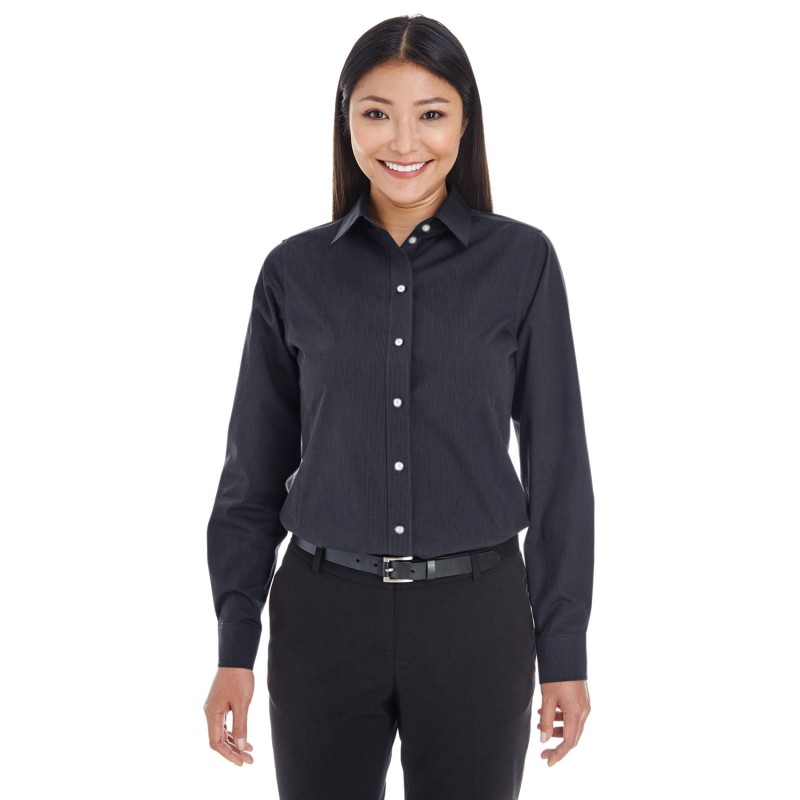 Buy Devon & Jones DG534W Ladies Crown Collection Striped Woven Shirt | ApparelChoice.ca