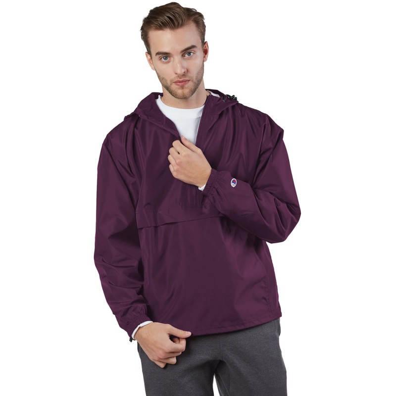 Buy Champion CO200 Adult Packable Anorak 1/4 Zip Jacket | ApparelChoice.ca