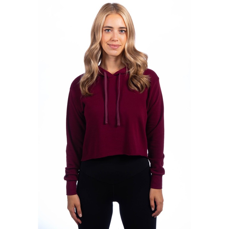 Buy Next Level Apparel 9384 Ladies Cropped Pullover Hooded Sweatshirt | ApparelChoice.ca
