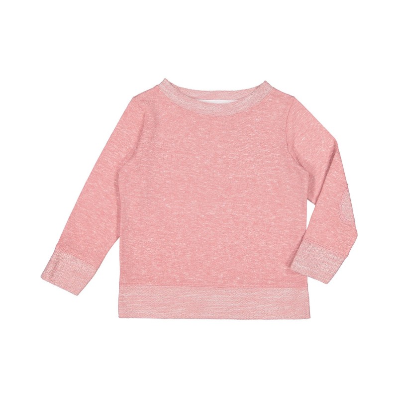 Buy Rabbit Skins RS3379 Toddler Harborside Melange French Terry Crewneck with Elbow Patches | ApparelChoice.ca