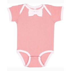 Buy Rabbit Skins RS4407 Infant Baby Rib Bow Tie Bodysuit | ApparelChoice.ca