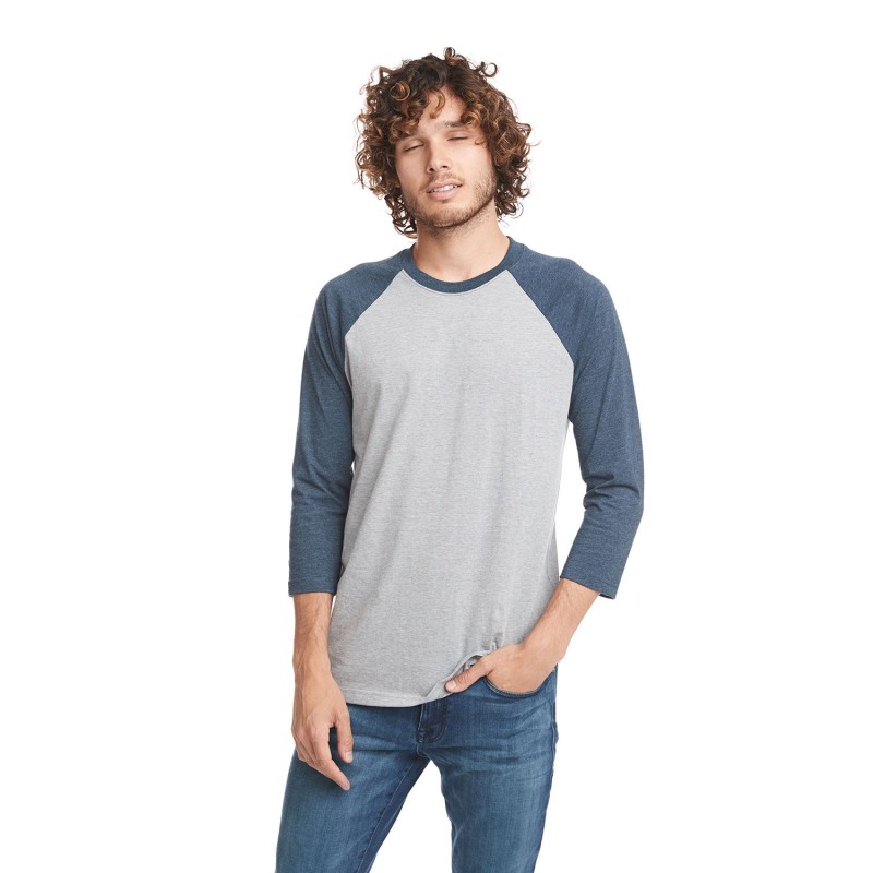 Buy Next Level Apparel 6251 Unisex CVC 3/4 Sleeve Raglan Baseball T-Shirt | ApparelChoice.ca