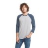 Buy Next Level Apparel 6251 Unisex CVC 3/4 Sleeve Raglan Baseball T-Shirt | ApparelChoice.ca