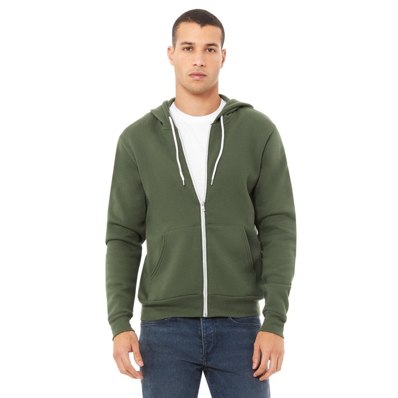 Buy Bella + Canvas 3739 Unisex Sponge Fleece Full-Zip Hooded Sweatshirt | ApparelChoice.ca