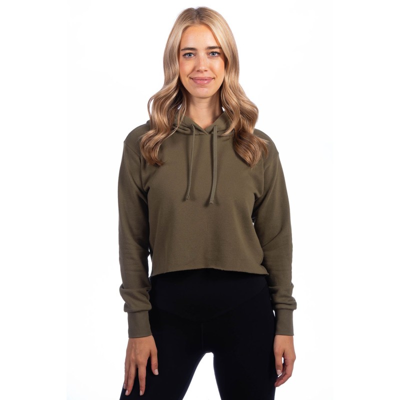 Buy Next Level Apparel 9384 Ladies Cropped Pullover Hooded Sweatshirt | ApparelChoice.ca