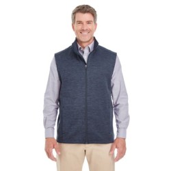 Buy Devon & Jones DG797 Men's Newbury Melange Fleece Vest | ApparelChoice.ca