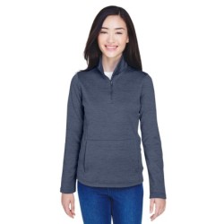 Buy Devon & Jones DG798W Ladies Newbury Melange Fleece Quarter-Zip | ApparelChoice.ca