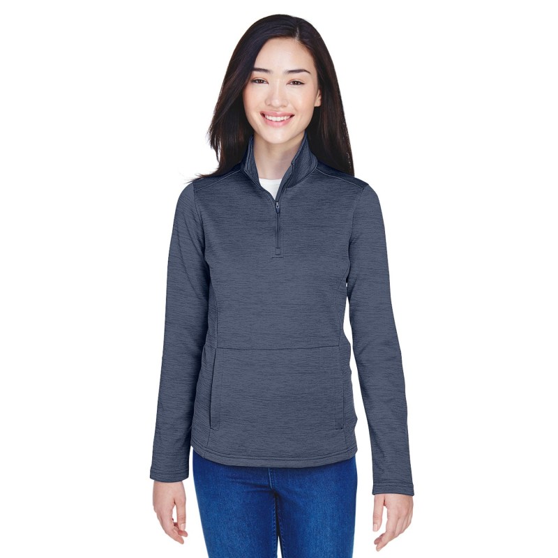 Buy Devon & Jones DG798W Ladies Newbury Melange Fleece Quarter-Zip | ApparelChoice.ca