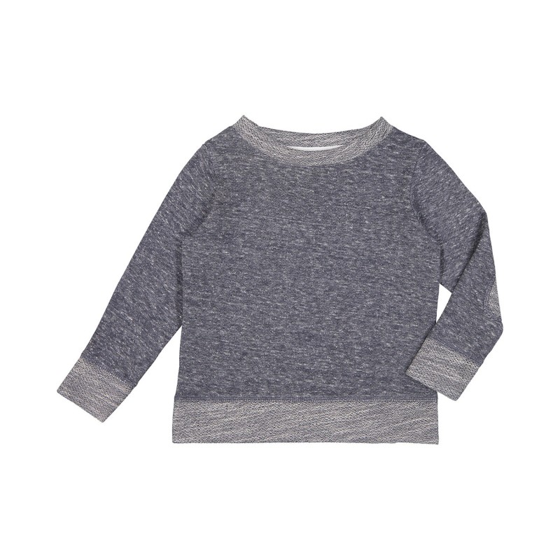 Buy Rabbit Skins RS3379 Toddler Harborside Melange French Terry Crewneck with Elbow Patches | ApparelChoice.ca