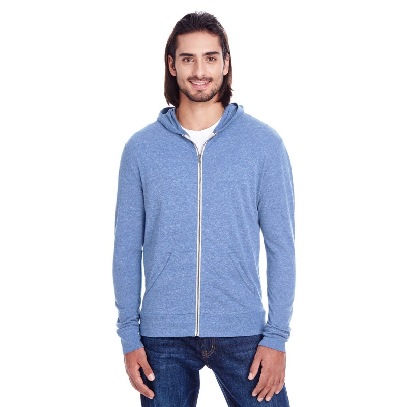 Buy Threadfast 302Z Unisex Triblend Full-Zip Light Hoodie | ApparelChoice.ca