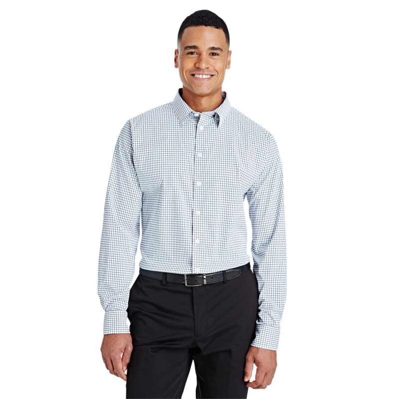Buy Devon & Jones DG540 CrownLux Performance Men's Micro Windowpane Woven Shirt | ApparelChoice.ca