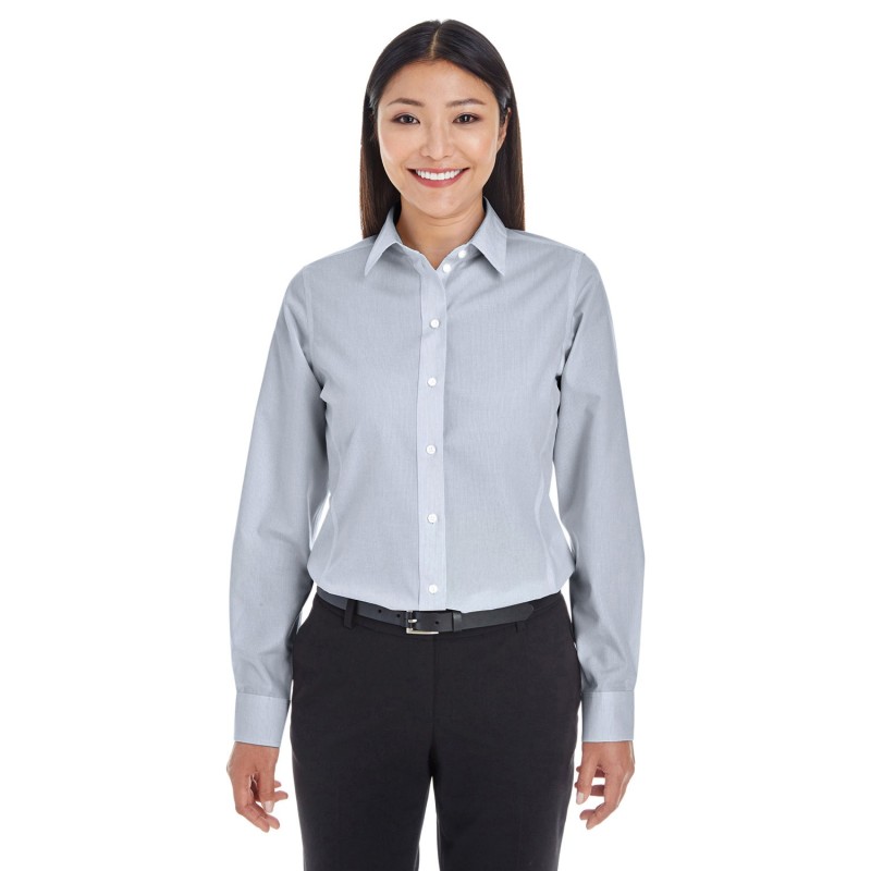 Buy Devon & Jones DG534W Ladies Crown Collection Striped Woven Shirt | ApparelChoice.ca