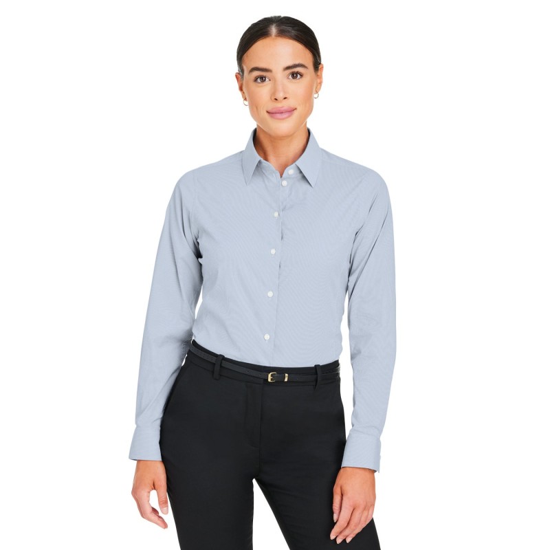 Buy Devon & Jones DG537W Crownlux Performance Ladies Microstripe Shirt | ApparelChoice.ca