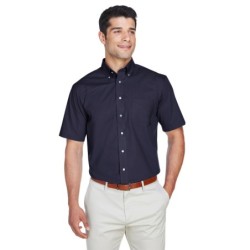 Buy Devon & Jones D620S Men's Crown Woven Collection Solid Broadcloth Short-Sleeve Shirt | ApparelChoice.ca