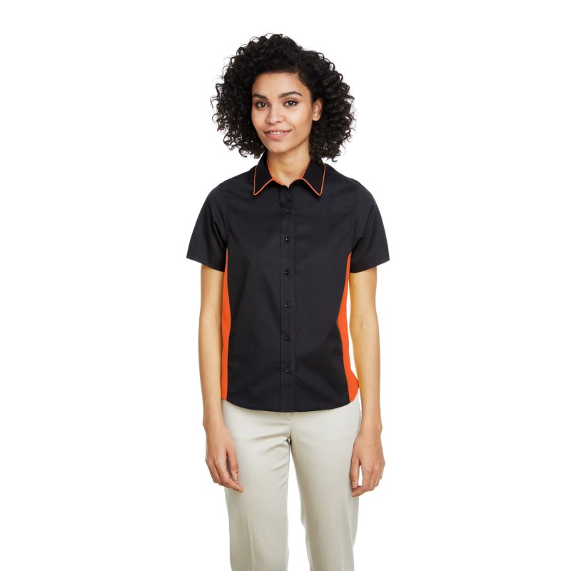 Buy Harriton M586W Ladies Flash IL Colorblock Short Sleeve Shirt | ApparelChoice.ca