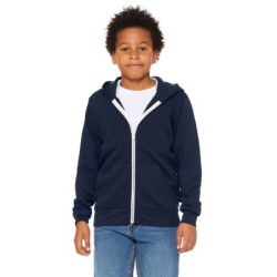 Buy Bella + Canvas 3739Y Youth Sponge Fleece Full-Zip Hooded Sweatshirt | ApparelChoice.ca