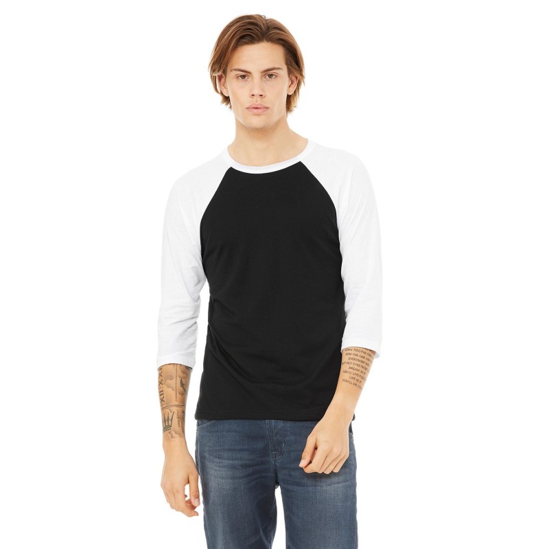 Buy Bella + Canvas 3200 Unisex 3/4-Sleeve Baseball T-Shirt | ApparelChoice.ca
