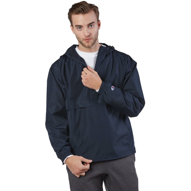 Buy Champion CO200 Adult Packable Anorak 1/4 Zip Jacket | ApparelChoice.ca